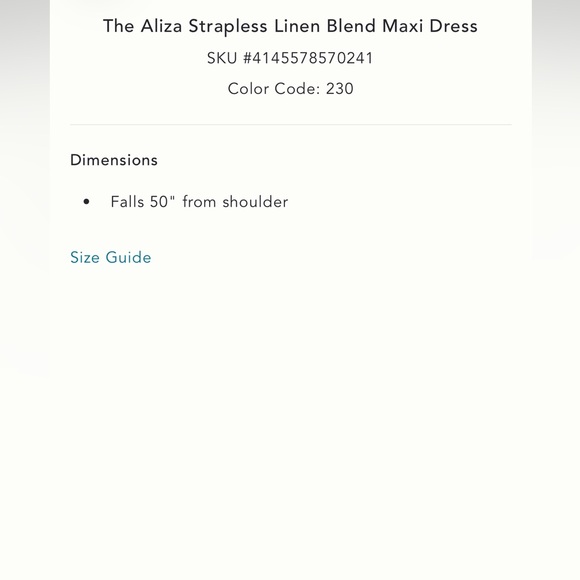 Celandine x Anthropologie The Aliza Strapless Linen Blend Maxi Dress - Size M - Picture 5 of 8